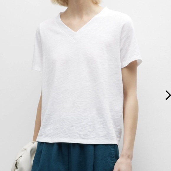 Eileen Fisher Tops - Eileen Fisher White Slubby Jersey Shirt, new without tags